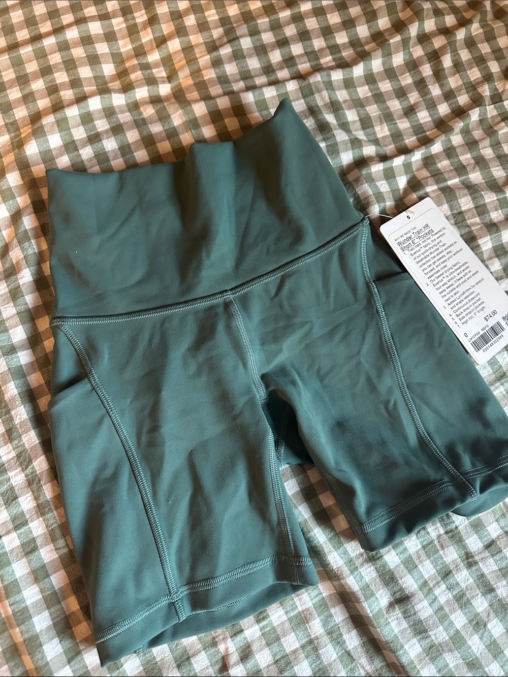lululemon athletica High-Rise Bike Shorts in Teal Green
